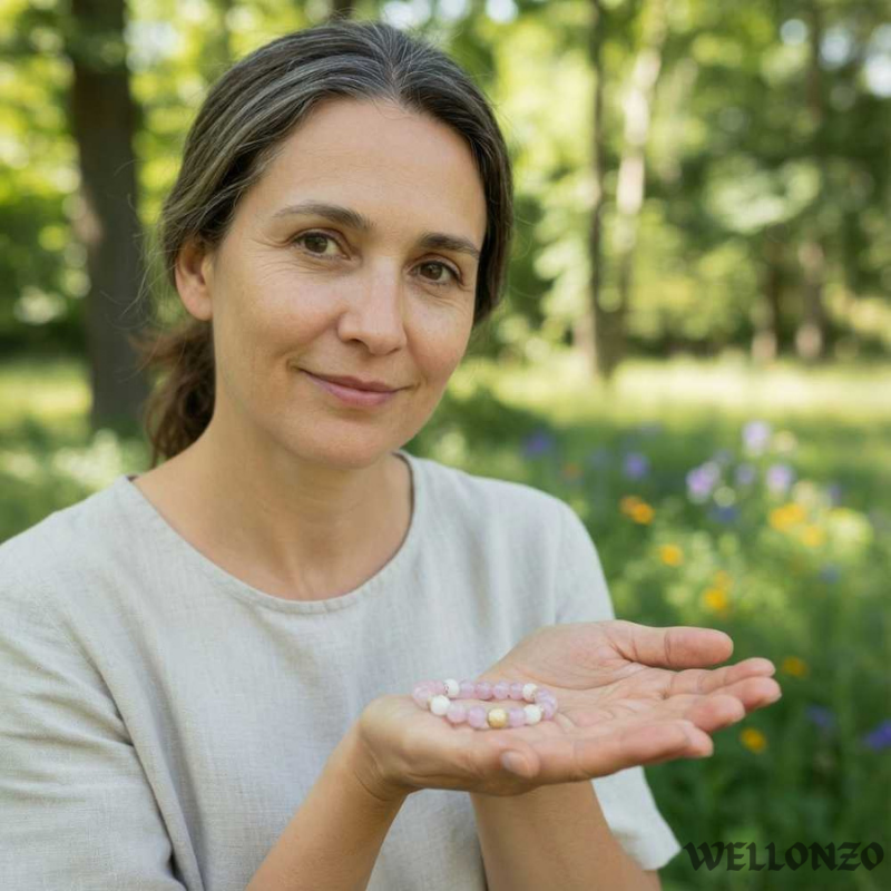 Gül Kuvars Kadın Bilekliği