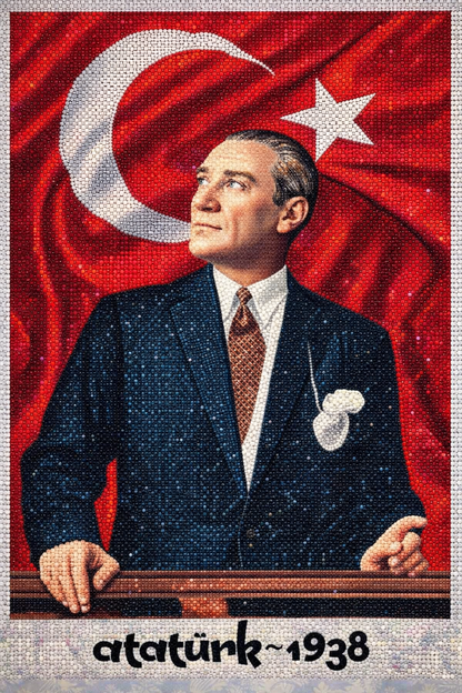 Atatürk~193∞ 40x50 cm