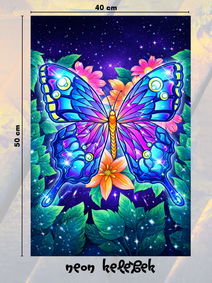 Neon Kelebek    40x50 cm