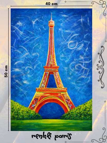 Renkli Paris 40x50 cm