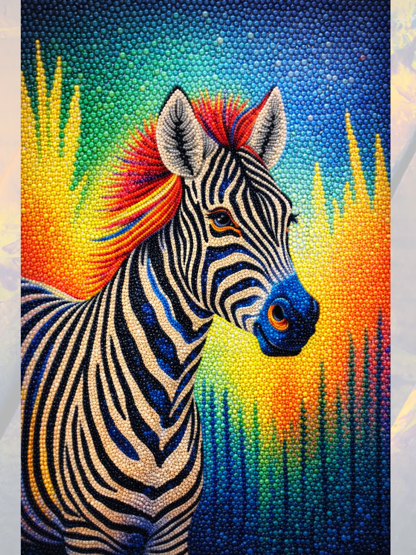 Renkli Zebra 30x30 cm