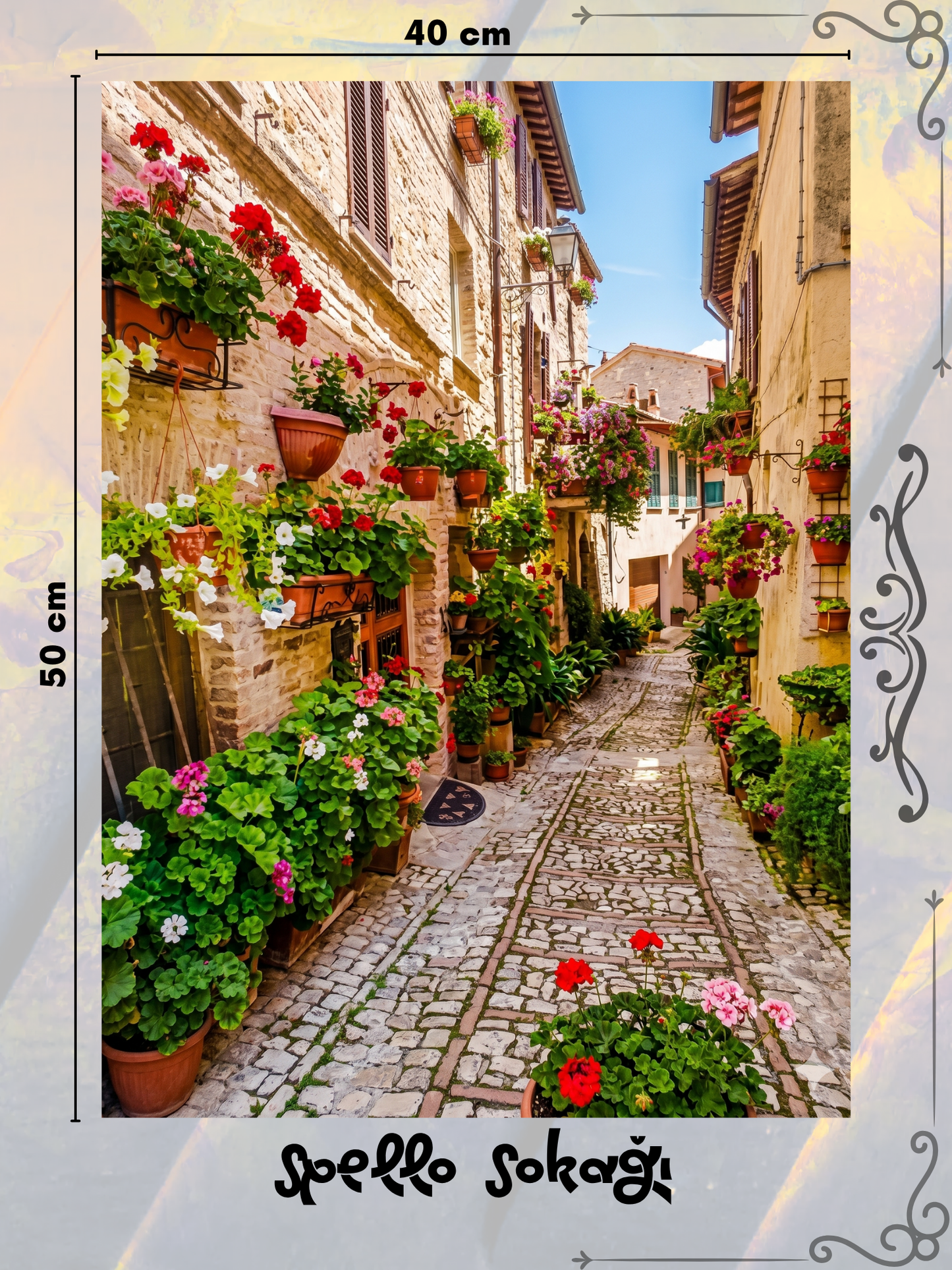 Spello Sokakları 40x50 cm