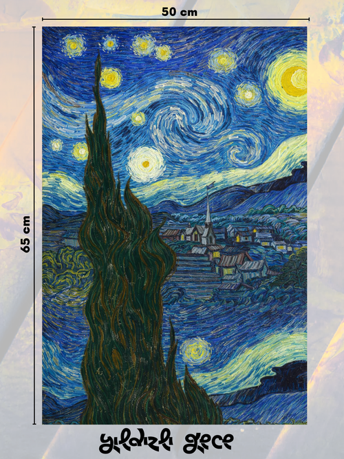 Yıldızlı Gece 40x50 cm