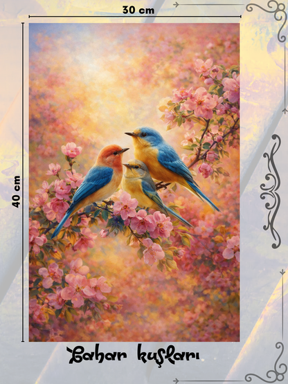 Bahar Kuşları 30x40 cm