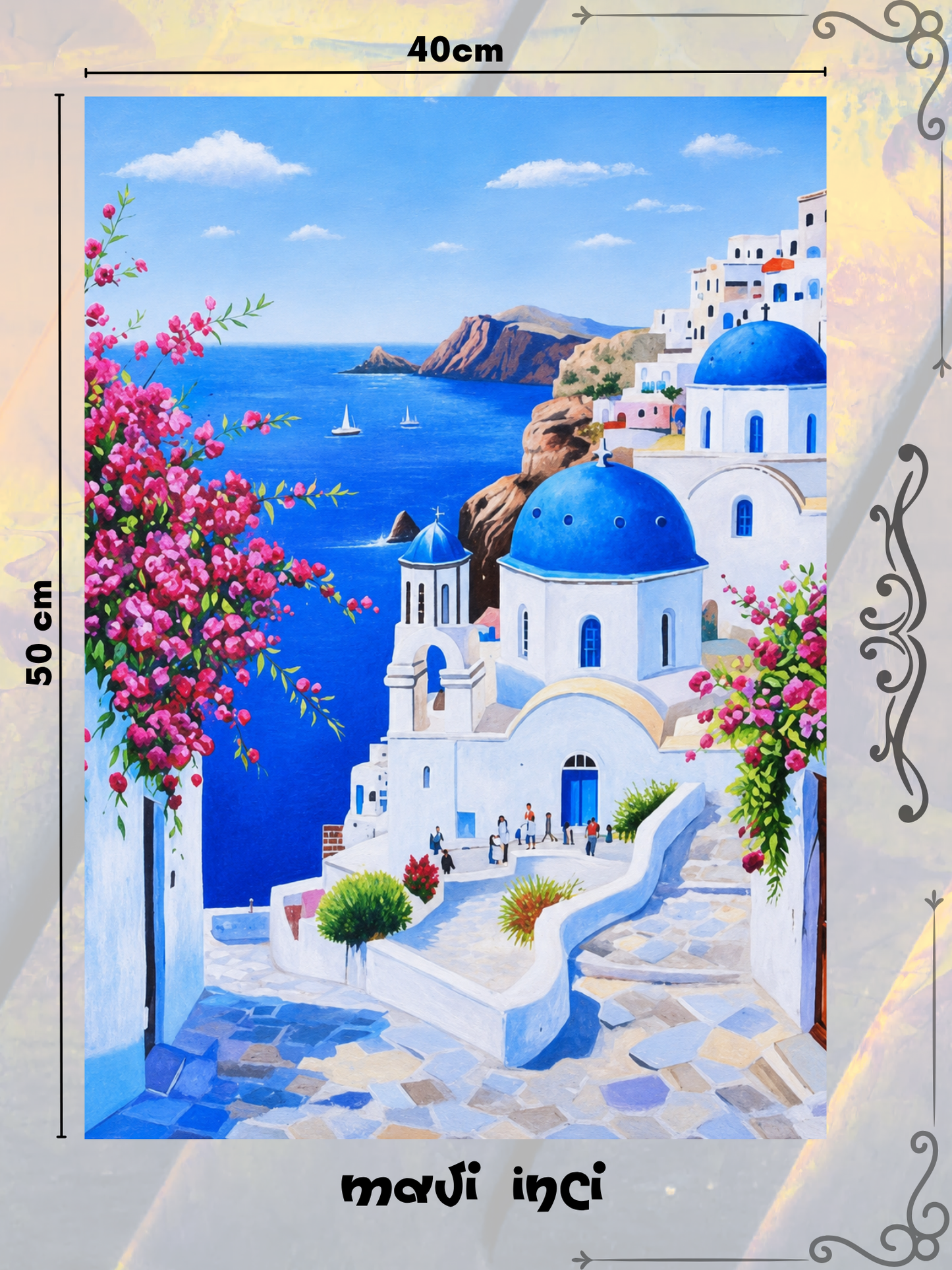 Mavi İnci 40x50 cm