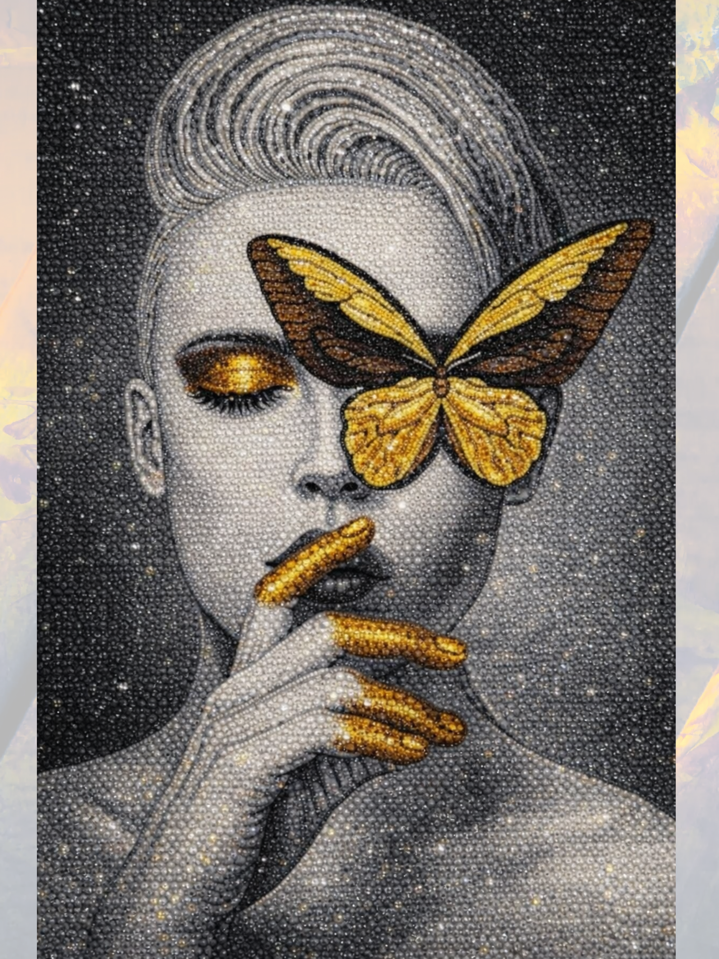 Altın Kelebek 40x50 cm