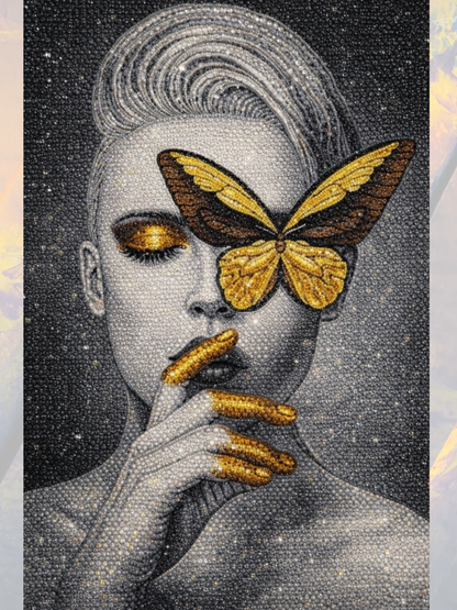 Altın Kelebek 40x50 cm