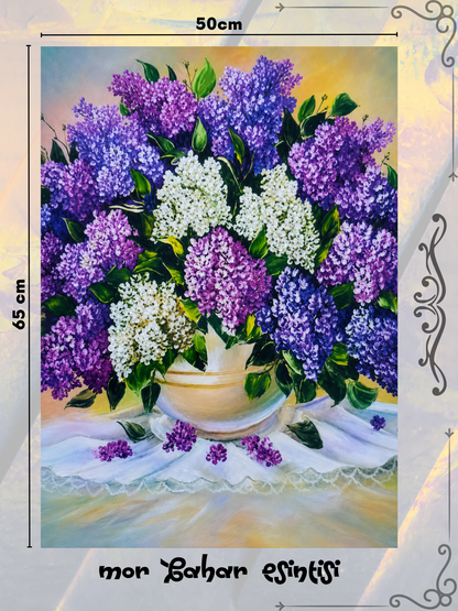 Mor Bahar Esintisi 50x65 cm