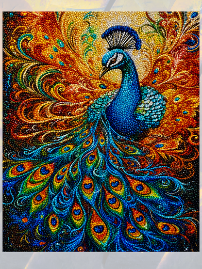 Alev Kuyruklu Tavus 50x65 cm