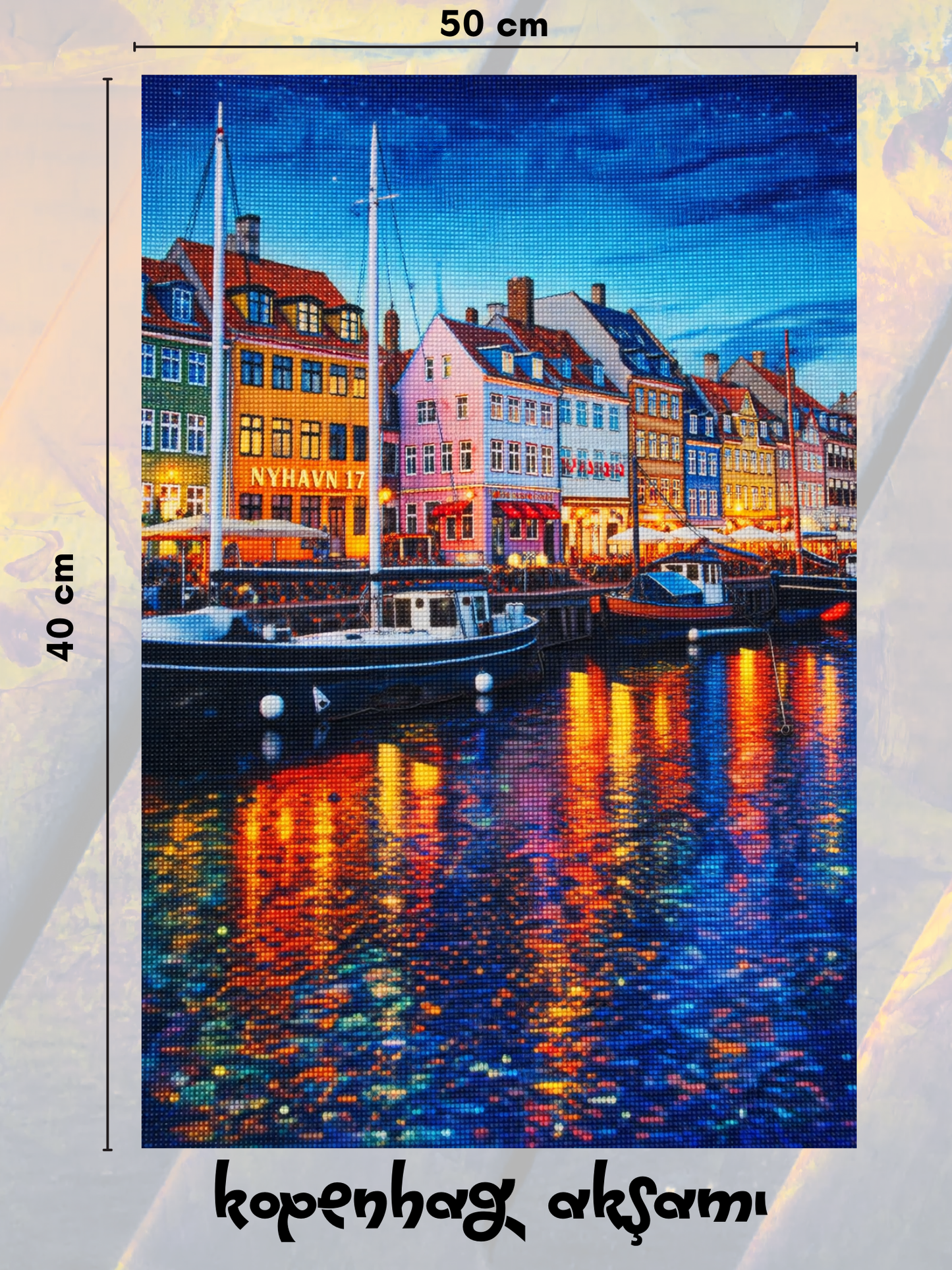 Kopenhag Akşamı 40x50 cm