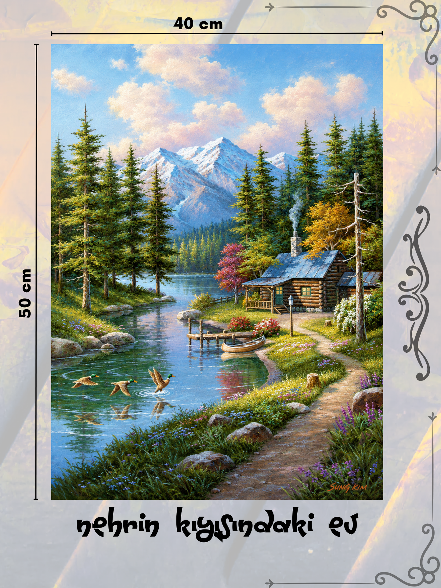 Nehrin Kıyısındaki Ev 40x50 cm