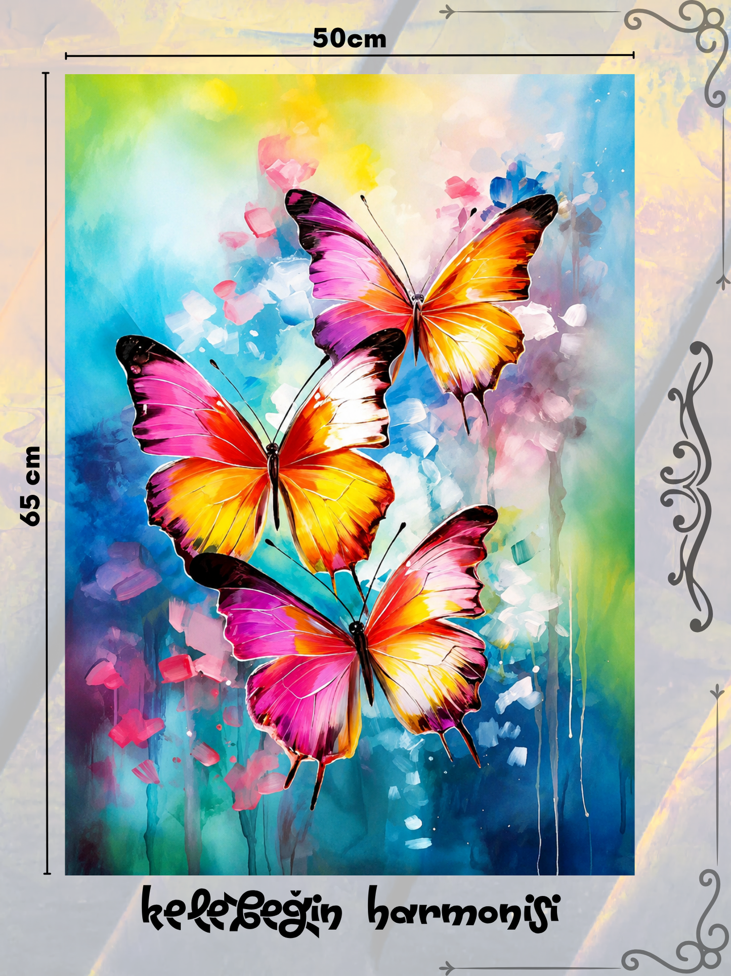 Kelebeğin Harmonisi 50x65 cm