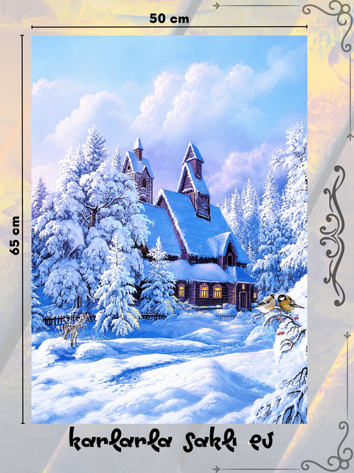 Karlarla Saklı Ev 50x65 cm