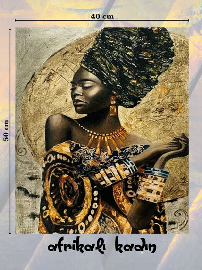 Afrikalı Kadın 40x50 cm