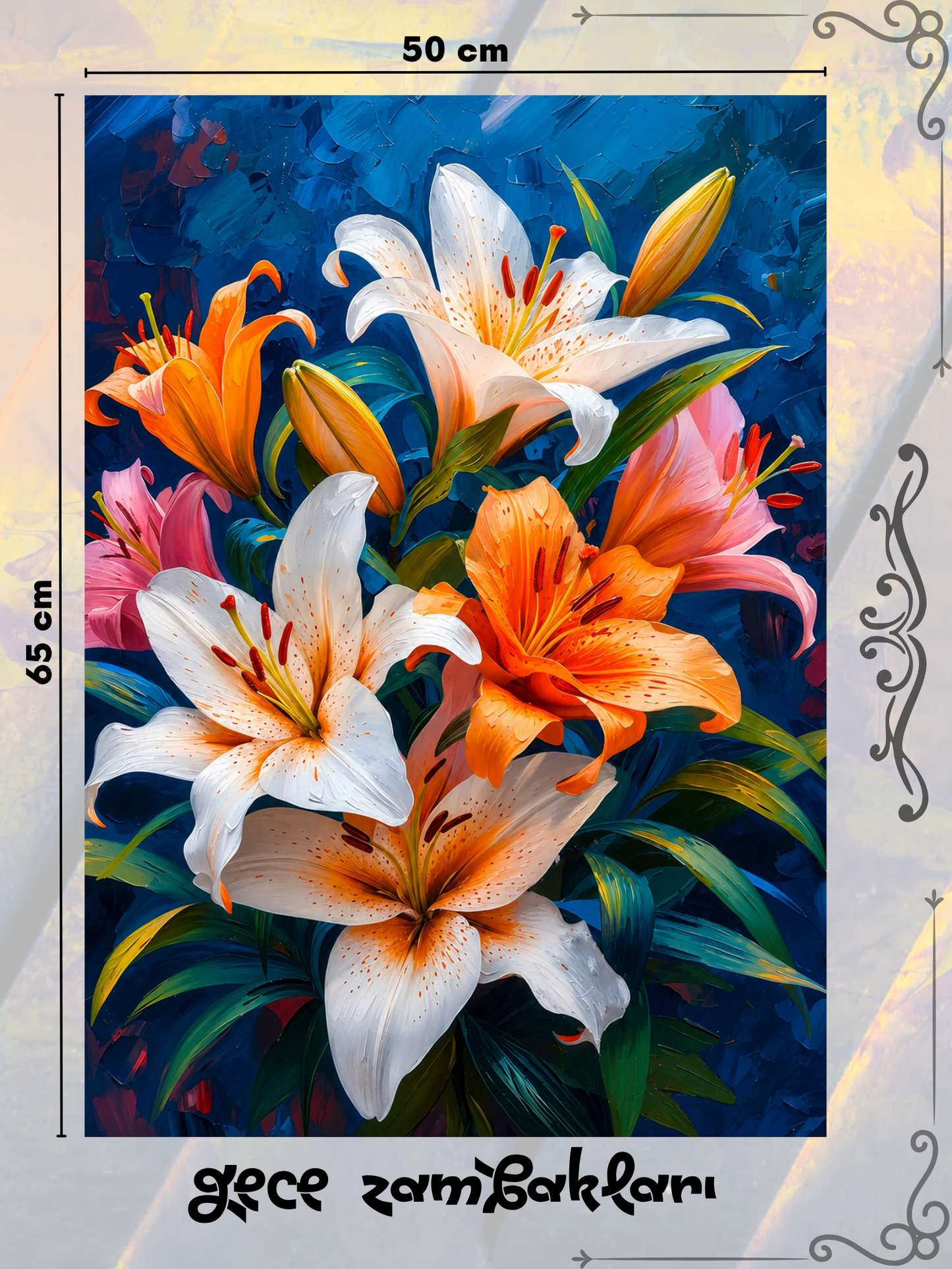 Gece Zambakları 50x65 cm