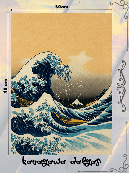 Kanagawa Dalgası 30x40 cm