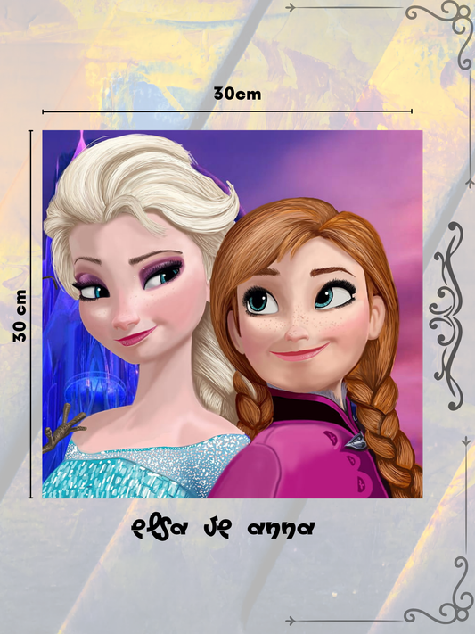 Elsa ve Anna 30x30 cm