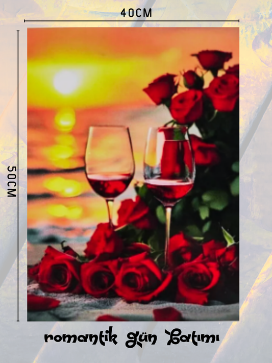 Romantik Güneş Batımı 40x50 cm