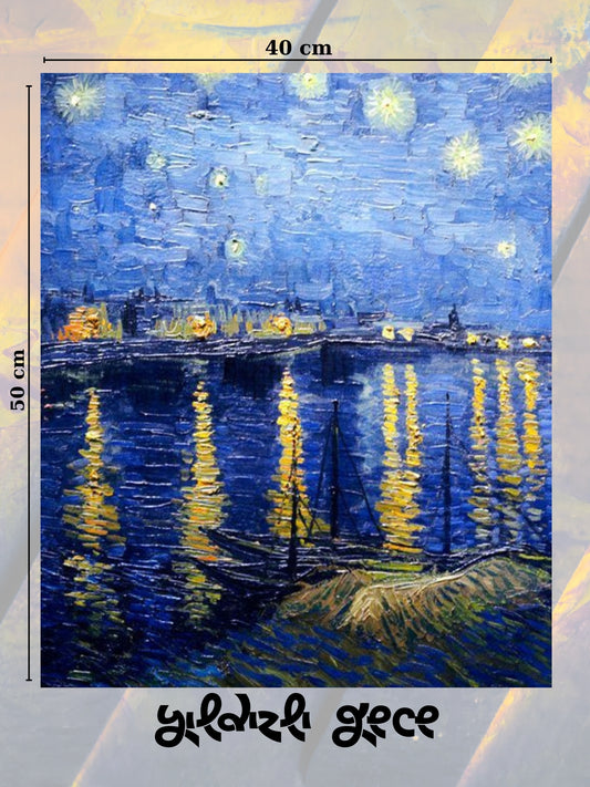 Yıldızlı Gece 40x50 cm