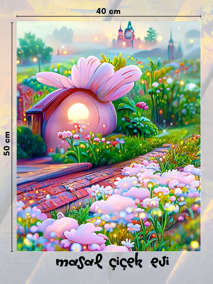 Masal Çiçek Evi 40x50 cm