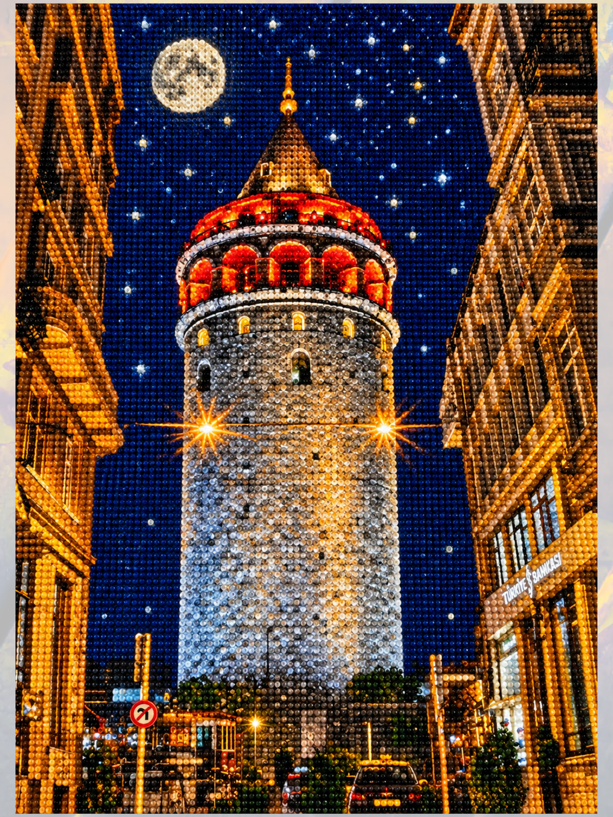 Dolunaylı Galata 50x65 cm