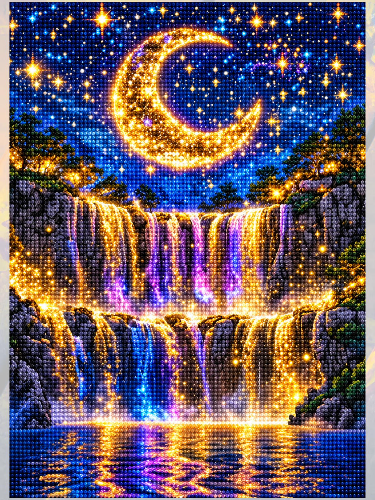 Altın Şelale Büyüsü 40x50 cm