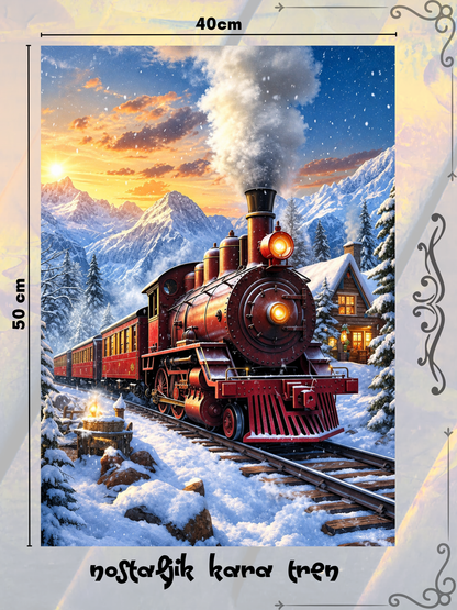 Nostaljik Kara Tren 40x50 cm