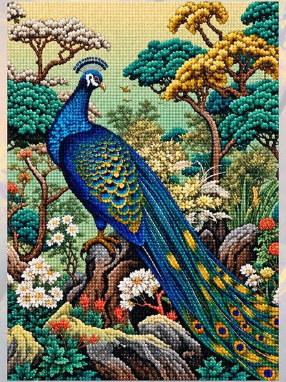Botanik Tavus Kuşu 40x50 cm