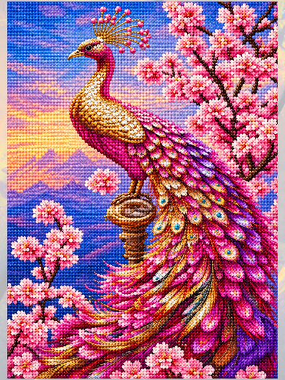 Pembe Tavus Kuşu 40x50 cm