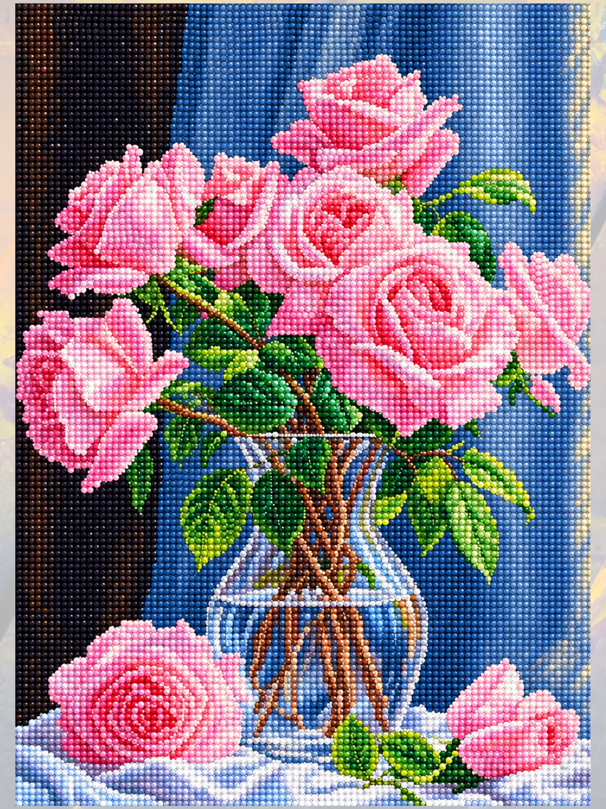 Vazoda Pembe Güller 40x50 cm