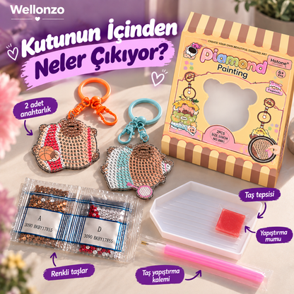 Kendin Yap 2'li Sevimli Anahtarlık