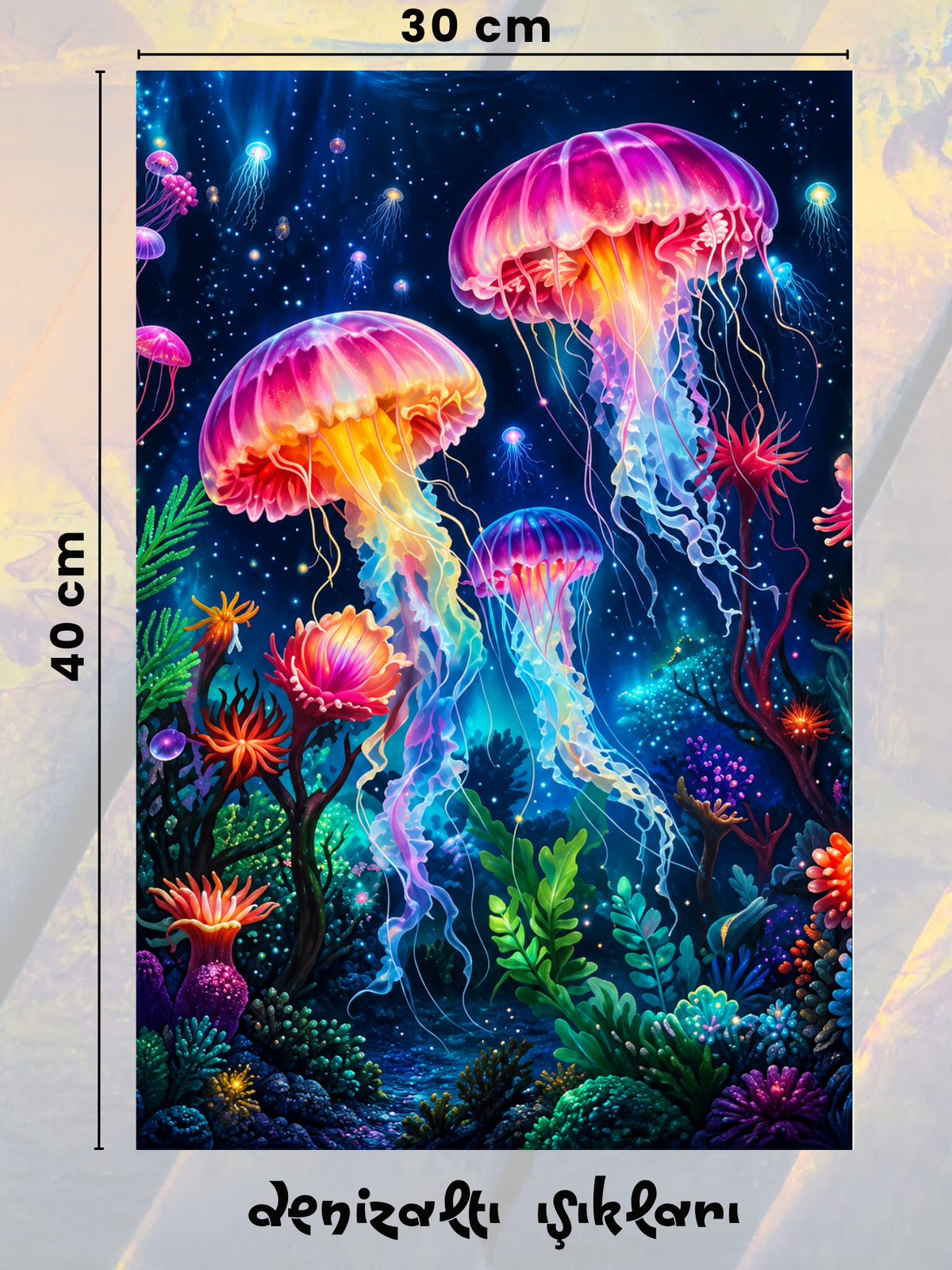 Denizaltı Işıkları 30x40 cm