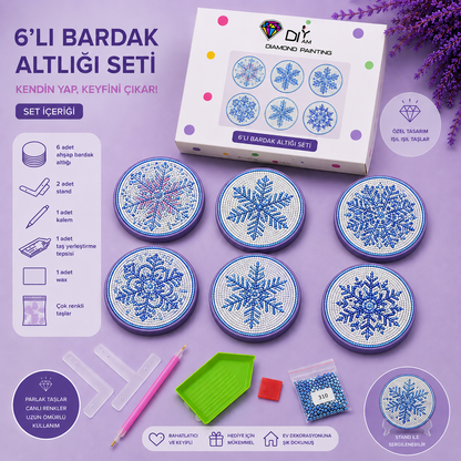 Kış Masalı Bardak Altlığı Seti