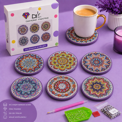 Mozaik Sanat Bardak Altlığı Seti