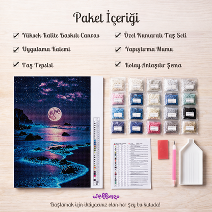 Mavi Lüminesans 40x50 cm
