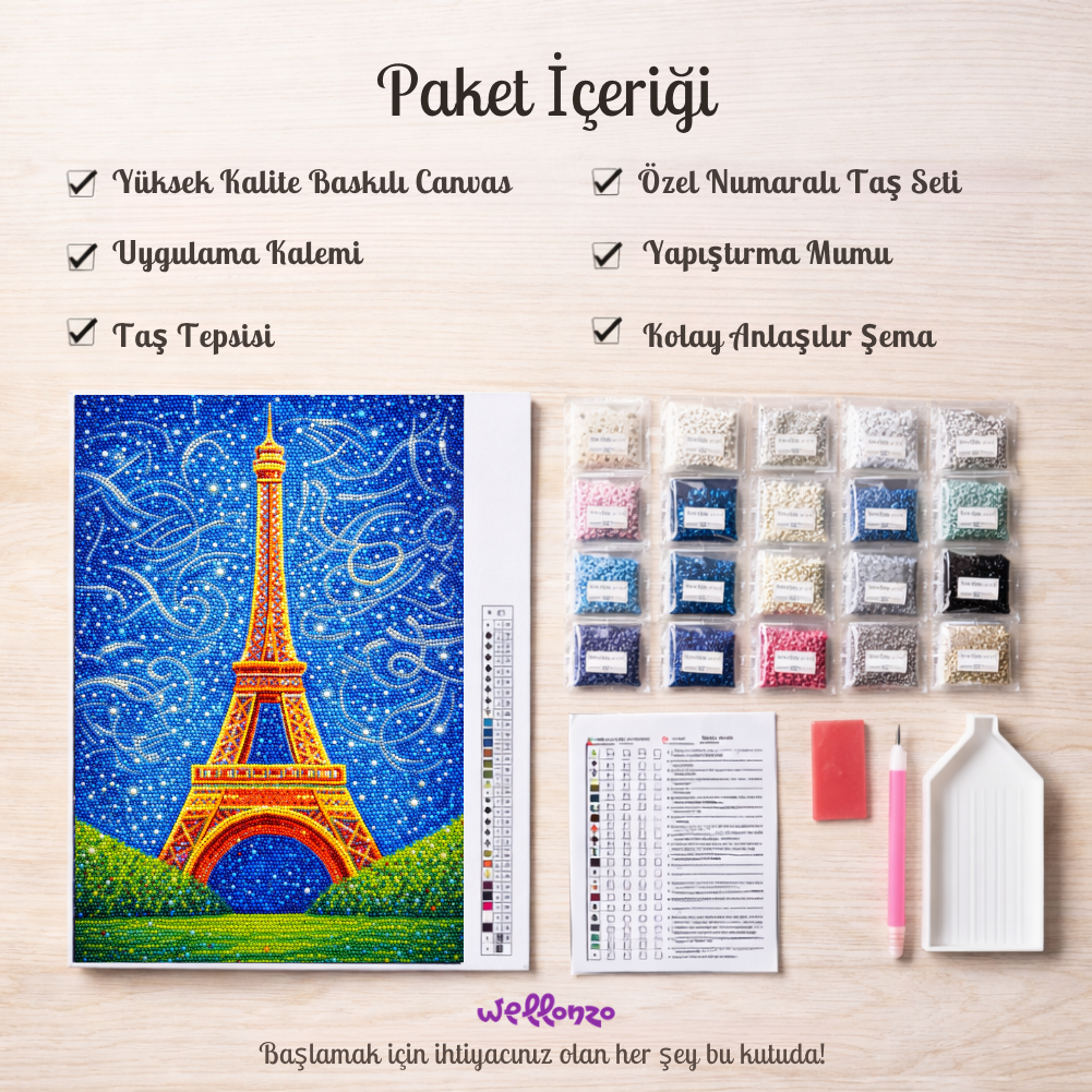 Renkli Paris 40x50 cm