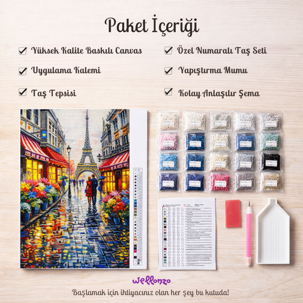 Aşıklar Şehri Paris 40x50 cm