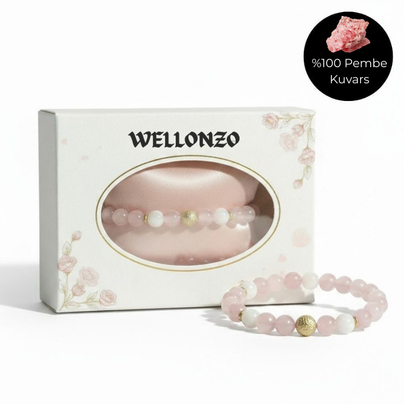 Gül Kuvars Kadın Bilekliği