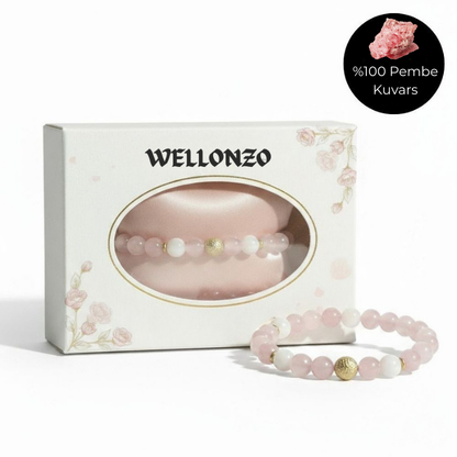 Gül Kuvars Kadın Bilekliği