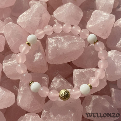 Gül Kuvars Kadın Bilekliği